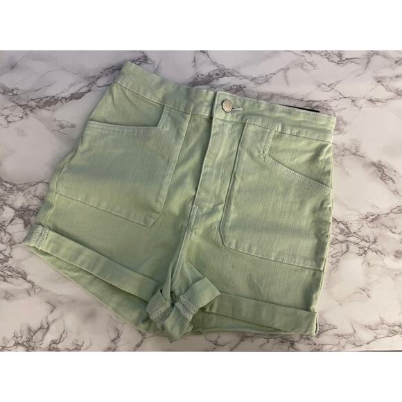 BDG by Urban Outfitters Pin-Up High-Rise Mint Green Shorts, Size 25 🌿 - Picture 3 of 5